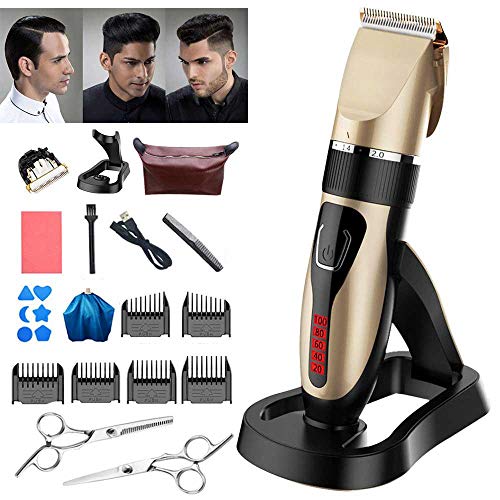Goglor Hair Clipper Beard Trimmer,Electric Rechargeable Hair Cutting Kit Hair Trimmer Cordless Upgraded 1 Set (18 Pieces) Stainless Steel for Men&Kids,with Hair Clipper Teeth Cut Flat Cleaning Brush - Thumbnail 7