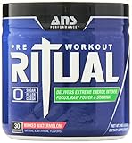 ANS Performance Ritual Pre-Workout, Delivers Extreme Energy with Intense Focus and Raw Power, Sugar-Free Wicked Watermelon, 240 Gram