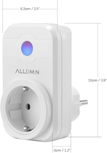 CAMPSLE Inalmbrico 2000W WiFi Smart Socket Salida inteligente Control remoto mvil Soporte Alexa Control de vozFuncin de temporizador Enchufe de la UE para Android iOS Smartphone