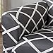 Great Bay Home Strapless Stretch Printed Slipcover Loveseat Cover, Stain and Spill Resistant. Tori Collection (Love Seat - Grey)