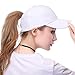 Womens Ponytail Baseball Hat Messy High Buns Ponycap Plain Unconstructed Cotton Dad Hat Adjustable Cap Hat for Girls