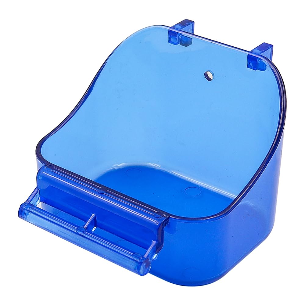 POFET Bird Bath Shower Cage, Bird Parrot Bath Box, Bird Tub Accessory Supplies for Little Bird Canary Budgerigar Cockatiel (Blue)