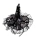 BinaryABC Halloween Witch Hat Headband for Halloween Costume Dress up Party Supplies (Black)