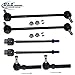DLZ 6 Pcs Front Suspension Kit-2 Inner 2 Outer Tie Rod End 2 Sway Bar Compatible with Malibu 2004 2005 2006 2007 2008 2009, Pontiac G6 2005 2006 2007 2008 2009, Aura Saturn 2007-2010
