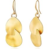 YKKZART Gold Earrings 14k Gold Plated Hoop Earrings Dainty Pearl hoop Disc Coin Bead Starfish Teardrop Circle Dangle Drop Earrings for Women Hypoallergenic Jewelry Gifts