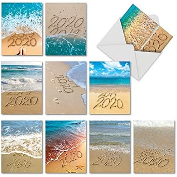 Amazon Com Sands Of Time 10 Tropical Beach Happy New Year