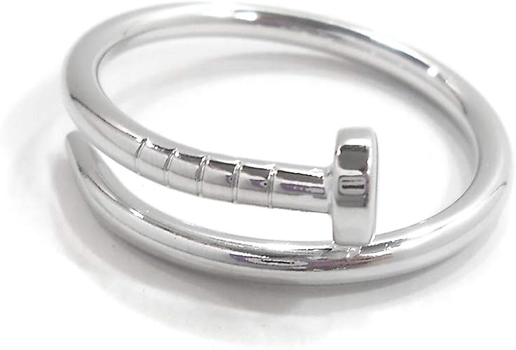 Amazon ユグドラシル 釘モチーフ ネイル リング 指輪 フリーサイズ クギ くぎ 可愛い オシャレ プレゼント メンズ レディース 3色 シルバー ゴールド シルバー リング 通販