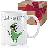 HIWERAN Funny Dinosaur Mug Gifts for Best Friend - Best Friend Ever Mug - Funny Friendship Gifts for BFF, Besties, Sister - Cute Christmas Mugs Gift for Women 11Oz Cup