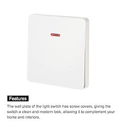 MECCANIXITY Light Press Button Switch 1 Gang 1 Way