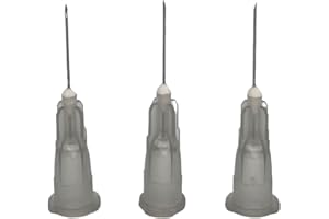 NANOSHARPS 100 Pack 27Ga 1.5 Inch Sterile Disposable Injection Needle with Cap for Animal, Pet, Poultry and Industrial Dispensing, Needle 27x1.5 ( 27G x 1.5 )