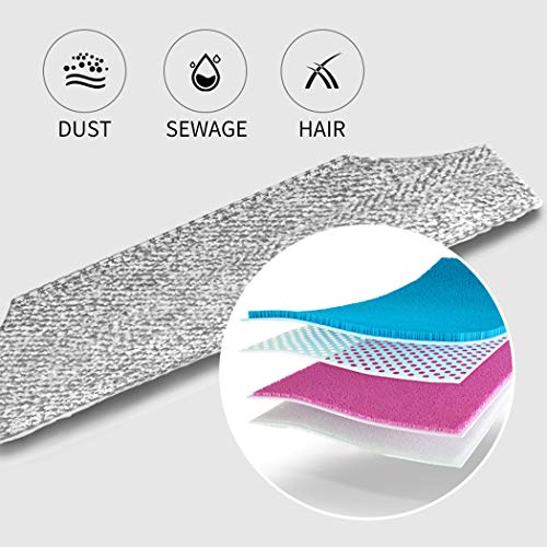 Rayzi Household Cleaning 360 Hand Push Automatic Sweeper Broom - Including Broom & Dustpan & Trash Bin - Non Electric for Tile,Marble, and Hardwood, 2 x Cloth (Pink)