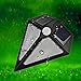 Solario Bright Solar Power Outdoor LED Light - Motion Sensor Activated Outside Wall Security LED Light - No Tools Required, Peel & Stick - Weatherproof - For Entrance, Deck, Porch, Patio, Driveway (1)