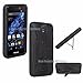 BLU Studio Selfie (S070Q) Premium Rugged Heavy Duty Kickstand Case + Screen Protector (HVD Black)