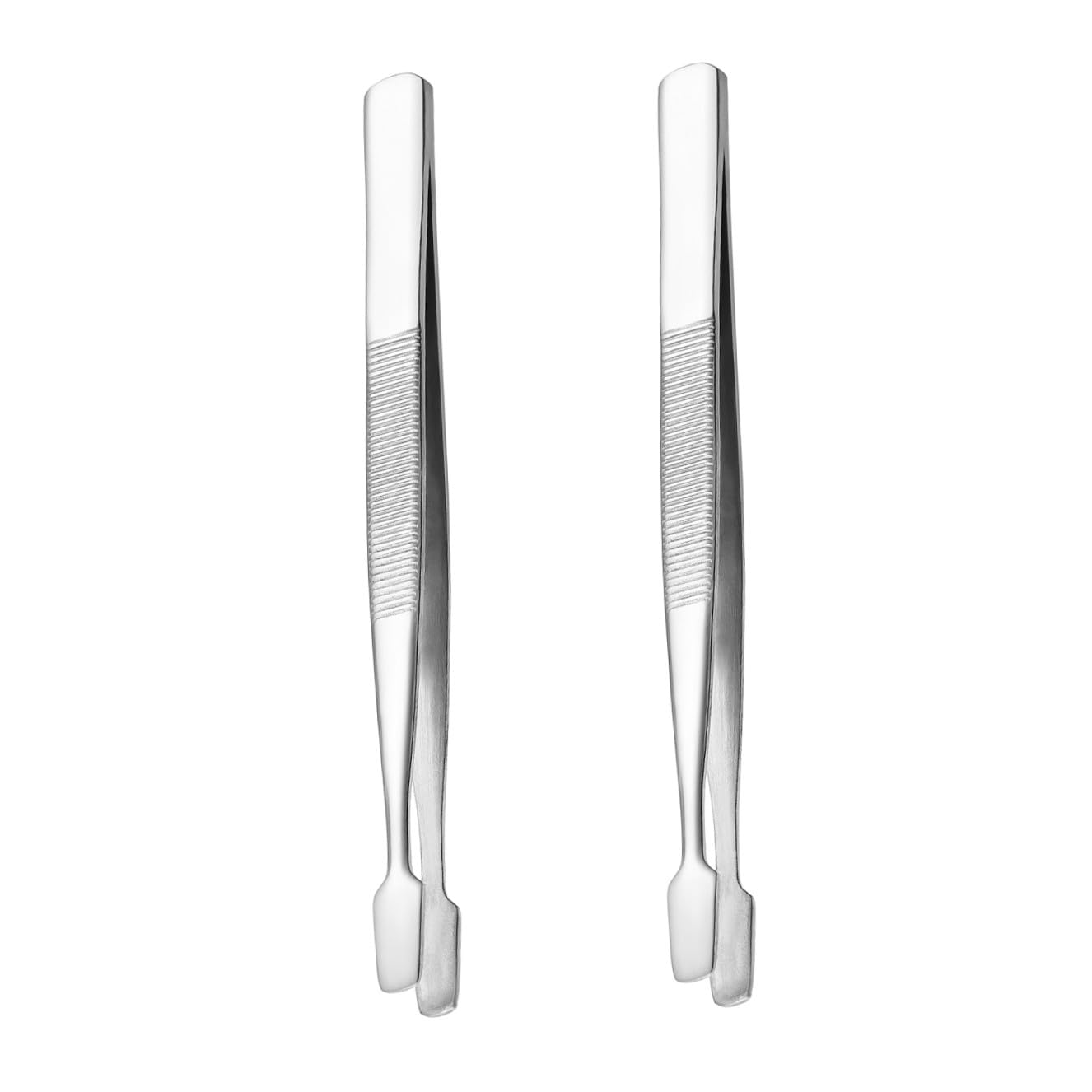 Tomaibaby Stamp Tweezers 2PCS Stainless Silver Durable Stamps Collector Tools for Stamps Collection Friends Home