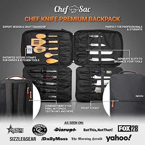 Chef Knife Bag Premium Knife Case Waterproof Material Chefs Case with 30+ Pockets for