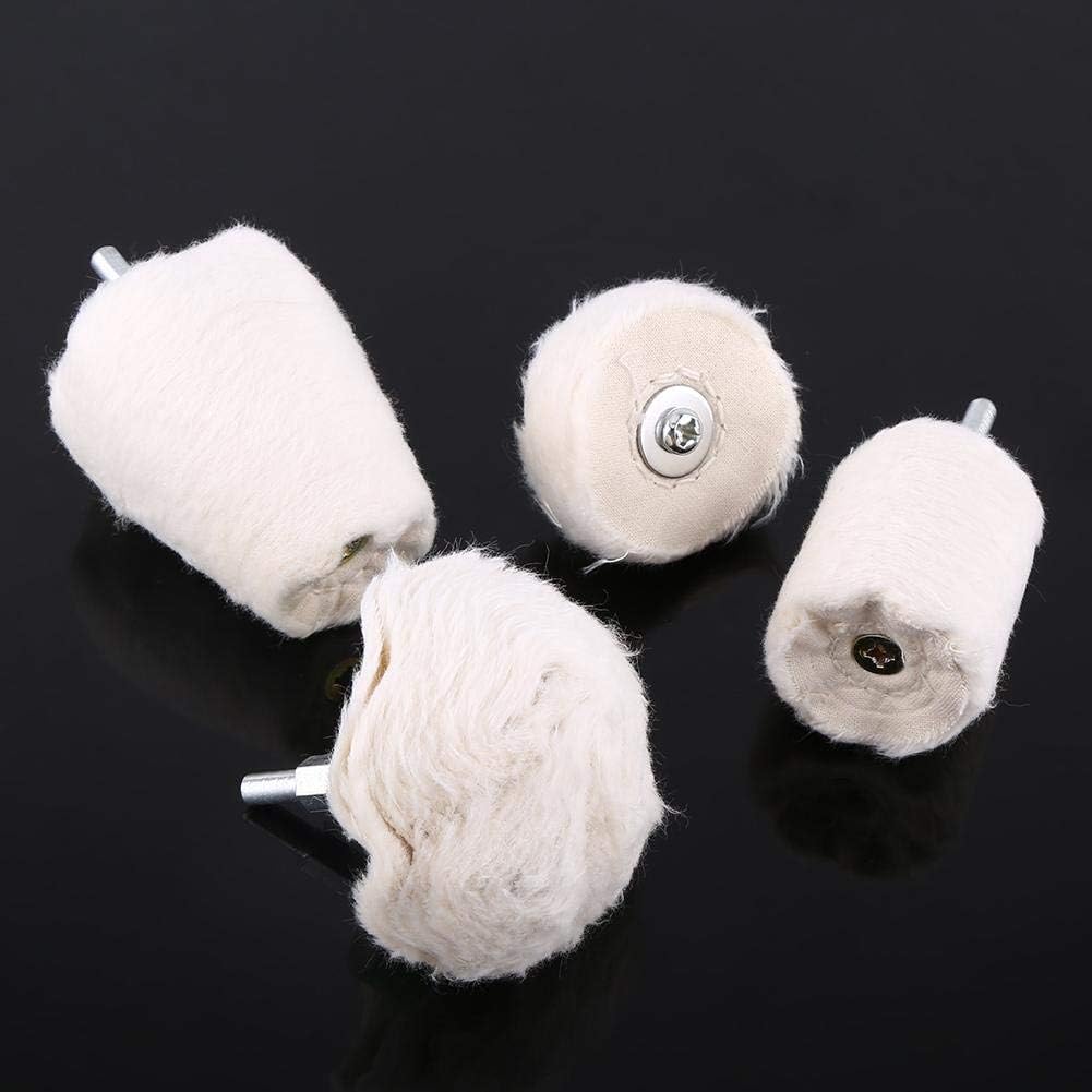 4pcs Cotton Polishing Pad Wheel, Cotton Polishing Buffing Mop Wheel Buffing Pads for Automobile Motorcycle - Image 3