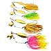 Aorace Spinnerbait Metal Sequins Lures Silicone Skirt Jig Fishing Lure Wobbler Spinner Beard Tackle