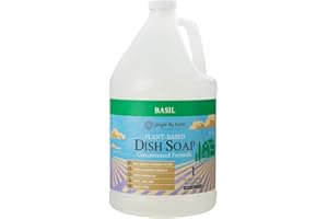Ginger Lily Farms Botanicals Plant-Based Liquid Dish Soap, Concentrated Formula with Max Grease Cleaning Power, Cruelty-Free, Basil Scent, 1 Gallon Refill (128 Fl. Oz.)