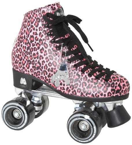 Moxi roller skates ivy roller skates,pink cheetah,4