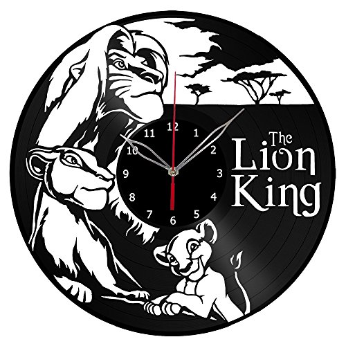 Lion King Vinyl Record Wall Clock Fan Art Handmade Decor Unique Decorative Vinyl Clock 12