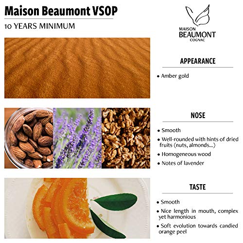 Cognac Maison Beaumont VSOP - Handgefertigtes Produkt - 10 Jahre in Eichenfässern gelagert – Bild 5