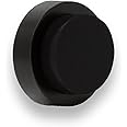 EVI Door Stop | Black Stainless Steel Door Stop - Adhesive and Screw Fastering - Protective Rubber - Door Stop 0.94 x 0.55 Inches