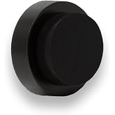 EVI Herrajes | Wall Mounted Black Door Stop | Stainless Steel Body | 0.94x0.54 Inch | Adhesive | Small and Discreet | Mod. 205
