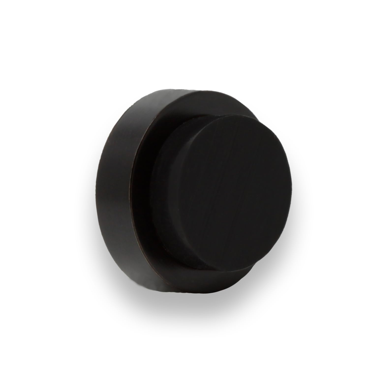 EVI Herrajes | Black Door Stop for Wall/Handle | 24x14mm | Black Lacquered Stainless Steel | Includes Screw + Mounting Plug | Mod. 04020524TPMNG