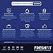 FRESHFIT Premium Waterproof Noiseless Mattress Protector. Comfortable Vinyl Free Protection from Perspiration and Fluid Spills. Queen Size. Free Bonus Included.