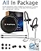 Bluephonic Bluetooth Wireless Headphones, HD Stereo Beats Sound, IPX7 Sweat and Water Proof Fit in Ear Workout Sport Earbuds, Noise Cancelling Running Earphones, Built in Mic, Play 8 hr (Black)