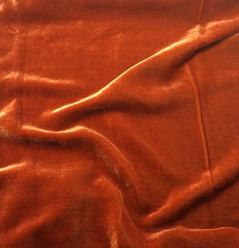 Pumpkin Orange - Silk Velvet Fabric -fat 1/4 18"x22"-