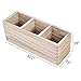 Wood Remote Control Holder Caddy, Rustic Desktop TV Remote Storage Organizer with Adjustable Compartments, Multi-Functional Table Media Storage Caddy