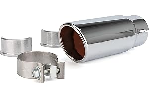 MFZDQL PT932-35180-02 Exhaust Muffler Stainless Steel Nozzle Upgrade Compatible with Toyota Tacoma 2005-2023 PT9323518002 PT932-35162 - Silver