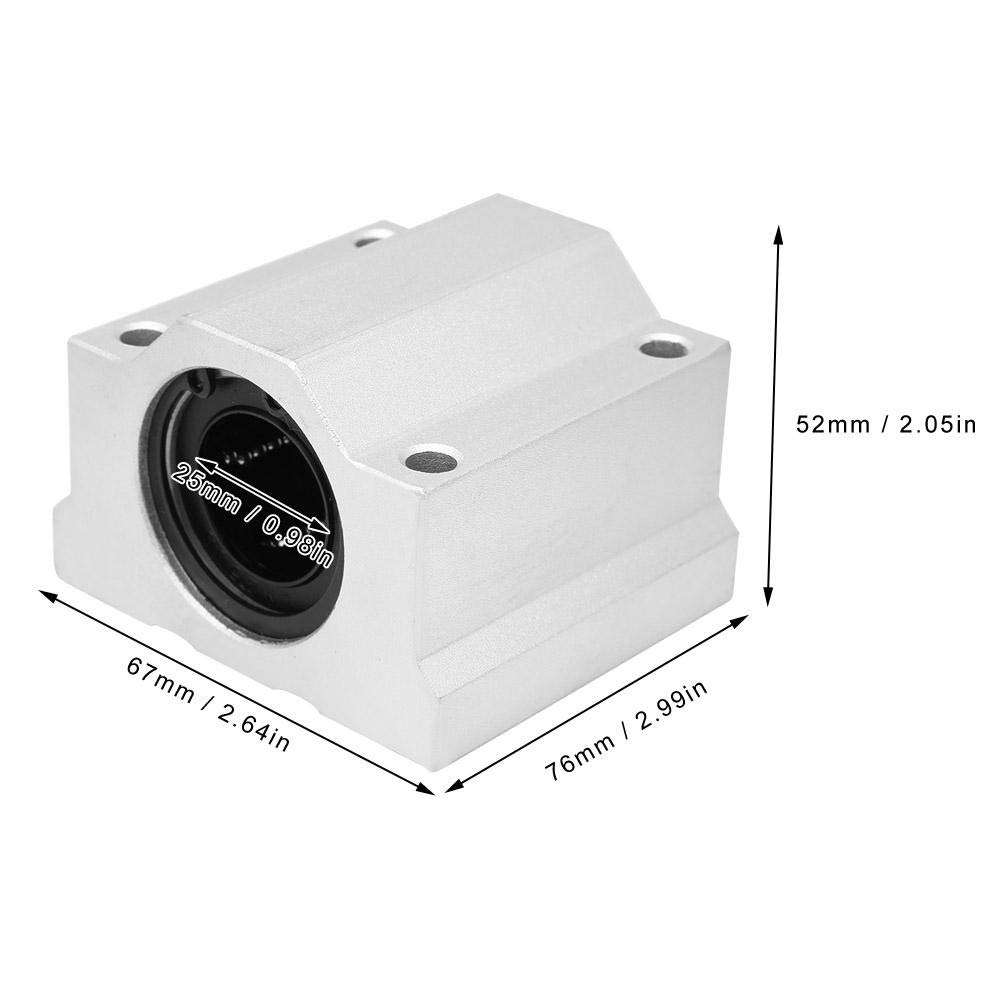 Linear Motion Guide SC25UU 25mm Aluminum Alloy Linear Bearing Slide Block for CNC Machine and Precision Equipment - Image 3