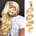 Aigemei Peruvian Blonde Bundles #613 Virgin Hair Weft Bundles 100g Body Wave Human Hair Weave Extensions 26