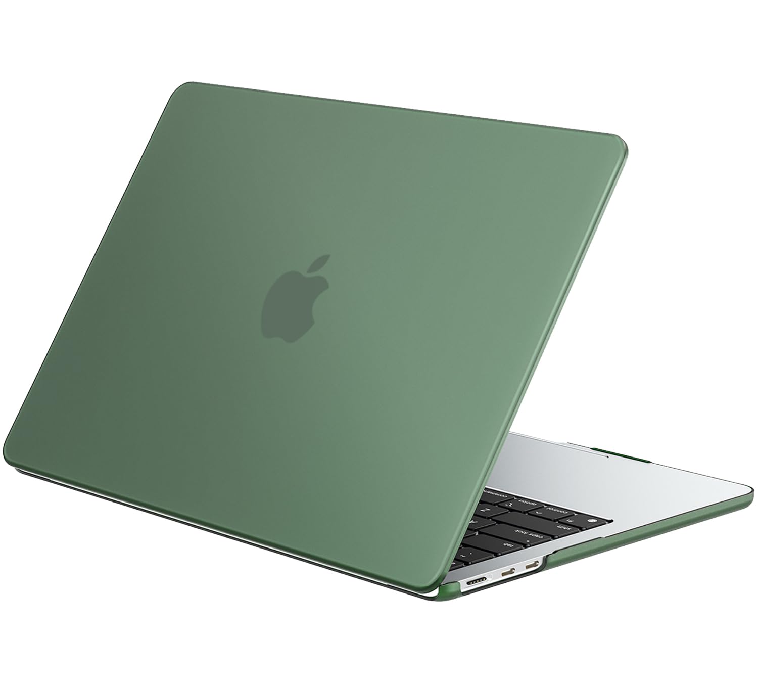 EooCoo Case Compatible with MacBook Air 13.6 inch M5 M4 M3 M2 2026 2025 2024 2022 Release Model A3449 A3240 A3113 A2681 with Touch ID, Plastic Hard Shell Cover, Smooth Surface - Matte Midnight Green