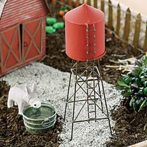 Miniature Fairy Garden Water Tower Garden & Outdoor