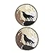 2 Pcs Cool Wolf Iron On Patches for Backpacks, Hats, DIY Sew on Applique Patch, Vintage Embroidered Patches for Repair Clothes, Jackets, Jeans