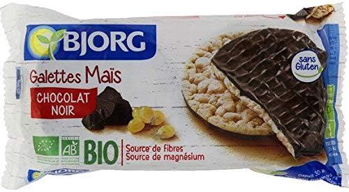 Bjorg - Dark Chocolate Biscuits - Galettes De Mais Au Chocolat Noir - The 95G Package - Price Per Unit - Fast Delivery