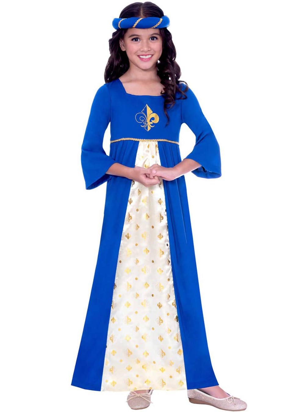 amscan 9906379 Kids Blue Medieval Royal Tudor Princess World Book Day Girls Fancy Dress Costume Age: 8-10 Years