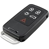 Key Fob Cover Shell Case Replacement 5 Buttons Key Fob Remote Control Shell Case - Compatible for Volvo XC60 2010-2013, for Volvo XC70 2008-2013 - Replace Part PG788A