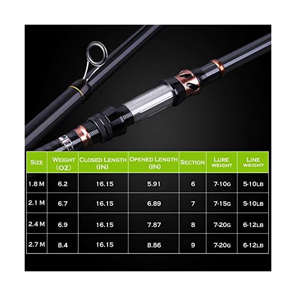 plusinno fishing rod and reel combo