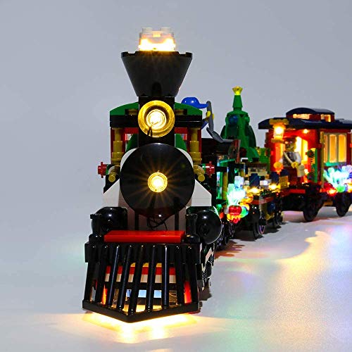 ZHLY LED Licht-Set für Lego Creator Festlicher Weihnachtszug Beleuchtung Lichtset Kompatibel Mit Lego Creator 10254 USB… – Bild 6