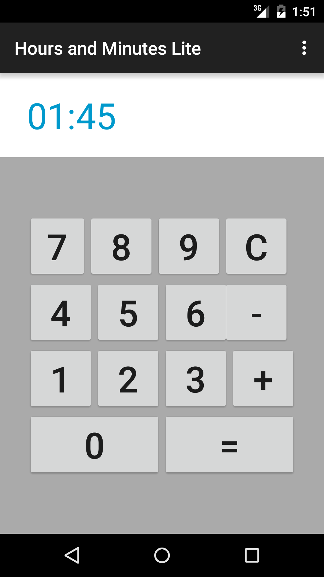 Hours Minutes Calculator Lite Appstore for Android