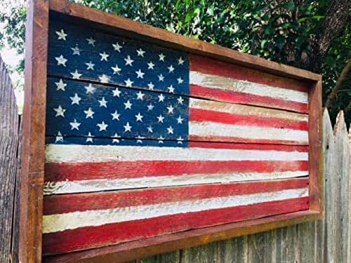 USA Wooden Flag, Wooden American Flag Wall