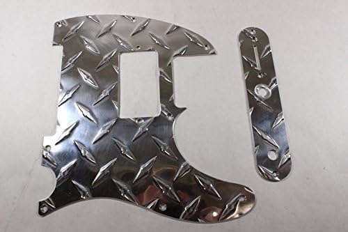 Economy Diamond Plate Humbucking Aluminum Pickguard Set Fits Fender Tele Telecaster- USA Made