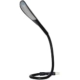 i2 Gear USB Reading Lamp with 14 LEDs Dimmable Touch Switch and Flexible Gooseneck for Notebook Laptop, Desktop, PC and MAC Computer + On/Off Setting (14 LED, Black)