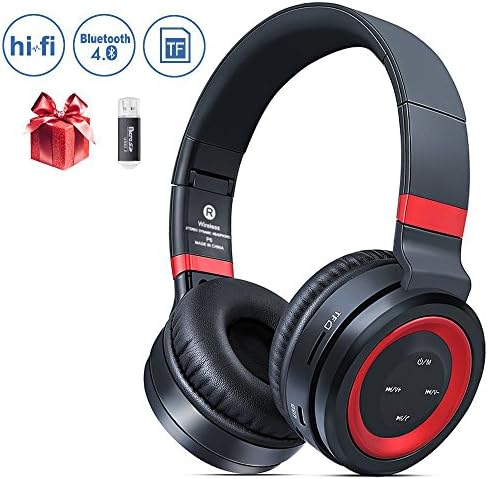 Bluetooth Headphones Over Ear, Krbp Noise Cancelling Bluetooth Headphones Wireless Stereo Headset Bluetooth Headphones Over Ear with Mic Wired and Wireless headphones for Cell Phone/ TV/ PC