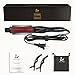 SwanMyst Curling Iron Brush 1.25 Inch with Anti-scald Bristles, 3 in 1 Ceramic Ionic Hot Hair Curling Styling Brush, Dual Voltage