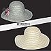 Womens Reversible Straw Sun Hat Summer Outdoor Wide Brim Floppy Foldable Beach Cap Grey